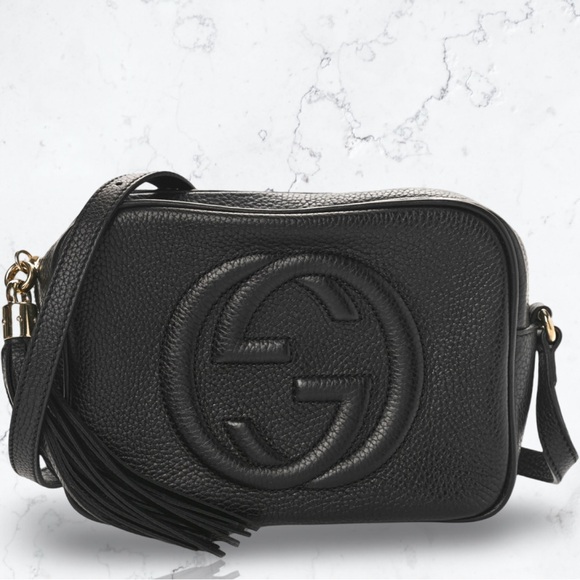 Gucci Black Leather Soho Disco Crossbody Bag - Picture 5 of 12